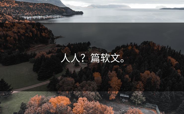 人人？篇软文。