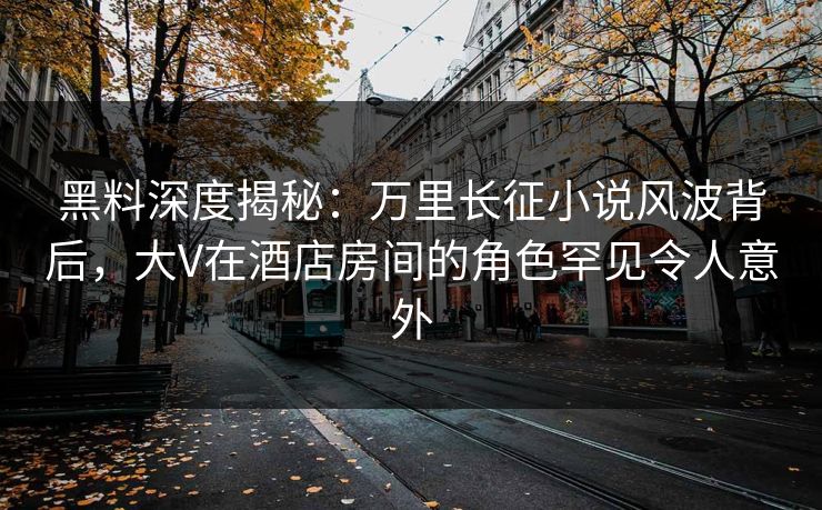 黑料深度揭秘：万里长征小说风波背后，大V在酒店房间的角色罕见令人意外  第1张